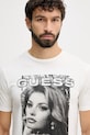 Guess t-shirt bawełniany beżowy M5BI53.KBW41
