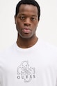 Βαμβακερό μπλουζάκι Guess λευκό M5BI76.I3Z14