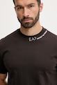 EA7 Emporio Armani t-shirt bawełniany brązowy AF13244.7X000147