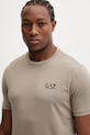 EA7 Emporio Armani t-shirt bawełniany beżowy PJVPZ.8NPT25