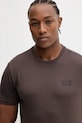 EA7 Emporio Armani t-shirt bawełniany brązowy PJVPZ.8NPT25