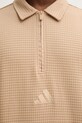 Bavlněné polo tričko adidas All SZN JL6546 béžová