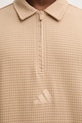 Bavlněné polo tričko adidas All SZN JL6546 béžová