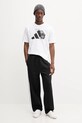 Хлопковая футболка adidas JL9256 белый AW25
