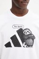 Хлопковая футболка adidas JL9256 белый