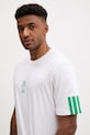 adidas tricou din bumbac Stadium Ticket Loose Graphic T-Shirt alb JM6473