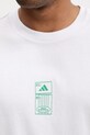 Βαμβακερό μπλουζάκι adidas Stadium Ticket Loose Graphic T-Shirt JM6473 λευκό
