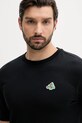 adidas pamut póló Mini Pizza Graphic Tee fekete JM6483