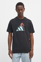 adidas tricou din bumbac Doodle Hunt Bike Graphic T-Shirt print negru JM6495