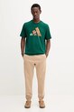 Хлопковая футболка adidas Doodle Hunt Skate Graphic T-Shirt JM6500 зелёный AW25