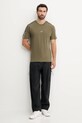 Bavlněné tričko adidas AOP Colourblock T-Shirt JM9201 zelená AW25