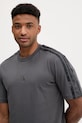 adidas tricou din bumbac AOP Colourblock T-Shirt gri JM9203