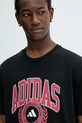 Бавовняна футболка adidas VSTY CREST чорний JV8443