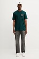 Памучна тениска adidas Club Scenic JV8447 зелен AW25