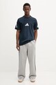 Βαμβακερό μπλουζάκι adidas x Z.N.E JW4735 σκούρο μπλε AW25