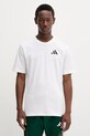 Ρούχα Βαμβακερό μπλουζάκι adidas JY1828 λευκό