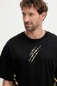 PLEIN SPORT tricou din bumbac negru FAEC.MTK8358.STE001N