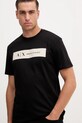 Бавовняна футболка Armani Exchange чорний XM001425.AF10361
