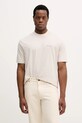 Armani Exchange t-shirt bawełniany regular beżowy XM001426.AF10362