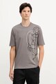 Armani Exchange t-shirt bawełniany regular brązowy XM001441.AF10362