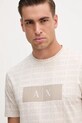 Хлопковая футболка Armani Exchange бежевый XM001902.AF10356