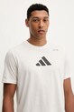 adidas Performance t-shirt treningowy Category Training Graphic beżowy JM8976