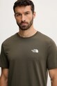 Μπλουζάκι The North Face Simple Dome πράσινο NF0A87NG21L1