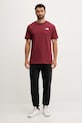 The North Face tricou din bumbac Redbox NF0A87NPDO31 burgundia AW25