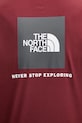 The North Face tricou din bumbac Redbox NF0A87NPDO31 burgundia