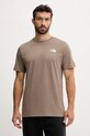 Ρούχα Βαμβακερό μπλουζάκι The North Face Redbox NF0A87NPE1Q1 καφέ