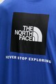 The North Face tricou din bumbac Redbox NF0A87NPEF11 albastru