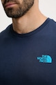 Bombažna kratka majica The North Face Redbox NF0A87NPI851 modra