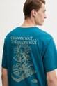 The North Face tricou din bumbac Connect Relaxed turcoaz NF0A8E3YBSI1