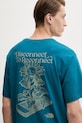 The North Face t-shirt bawełniany Connect Relaxed turkusowy NF0A8E3YBSI1
