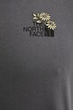 Bavlněné tričko The North Face Flower Dome NF0A8EGXRHI1 šedá