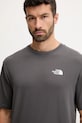 Bavlněné tričko The North Face šedá NF0A8F2GRHI1