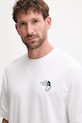 The North Face tricou din bumbac Explore Carabiner alb NF0A8F2HFN41