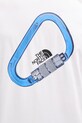 Βαμβακερό μπλουζάκι The North Face Explore Carabiner NF0A8F2HFN41 λευκό