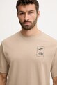 The North Face pamut póló No Signal bézs NF0A8F2MBOX1