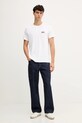 Памучна тениска American Vintage MYKO02C бял AW25