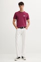 Bavlnené tričko American Vintage MYKO02C burgundské AW25