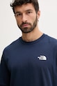 The North Face t-shirt bawełniany Essential granatowy NF0A87NR8K21