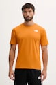 The North Face t-shirt treningowy 24/7 regular pomarańczowy NF0A894BBRO1
