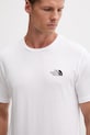 The North Face tricou din bumbac Mountain Sketch alb NF0A8EE8FN41