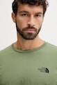The North Face tricou din bumbac verde NF0A8EE9BO91