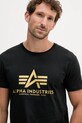 Odzież Alpha Industries t-shirt bawełniany 100501CB.365 czarny
