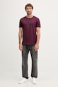 Alpha Industries t-shirt bawełniany 146509.608 bordowy AW25
