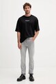 Alpha Industries t-shirt bawełniany 156553.03 czarny AW25