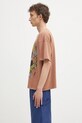 Sky High Farm t-shirt bawełniany Eri SHF07T032 brązowy AW25