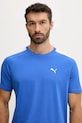 Βαμβακερό μπλουζάκι Puma μωβ 629592